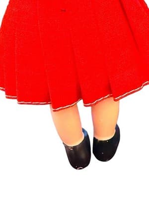 Vintage 8” Czech Folk Doll – Kyjov Costume | Made in Czechoslovakia PVC - Thumbnail 7
