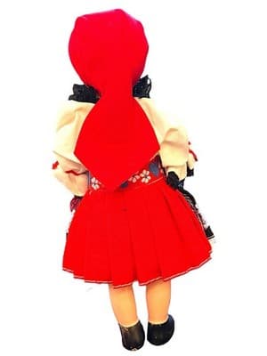Vintage 8” Czech Folk Doll – Kyjov Costume | Made in Czechoslovakia PVC - Thumbnail 5