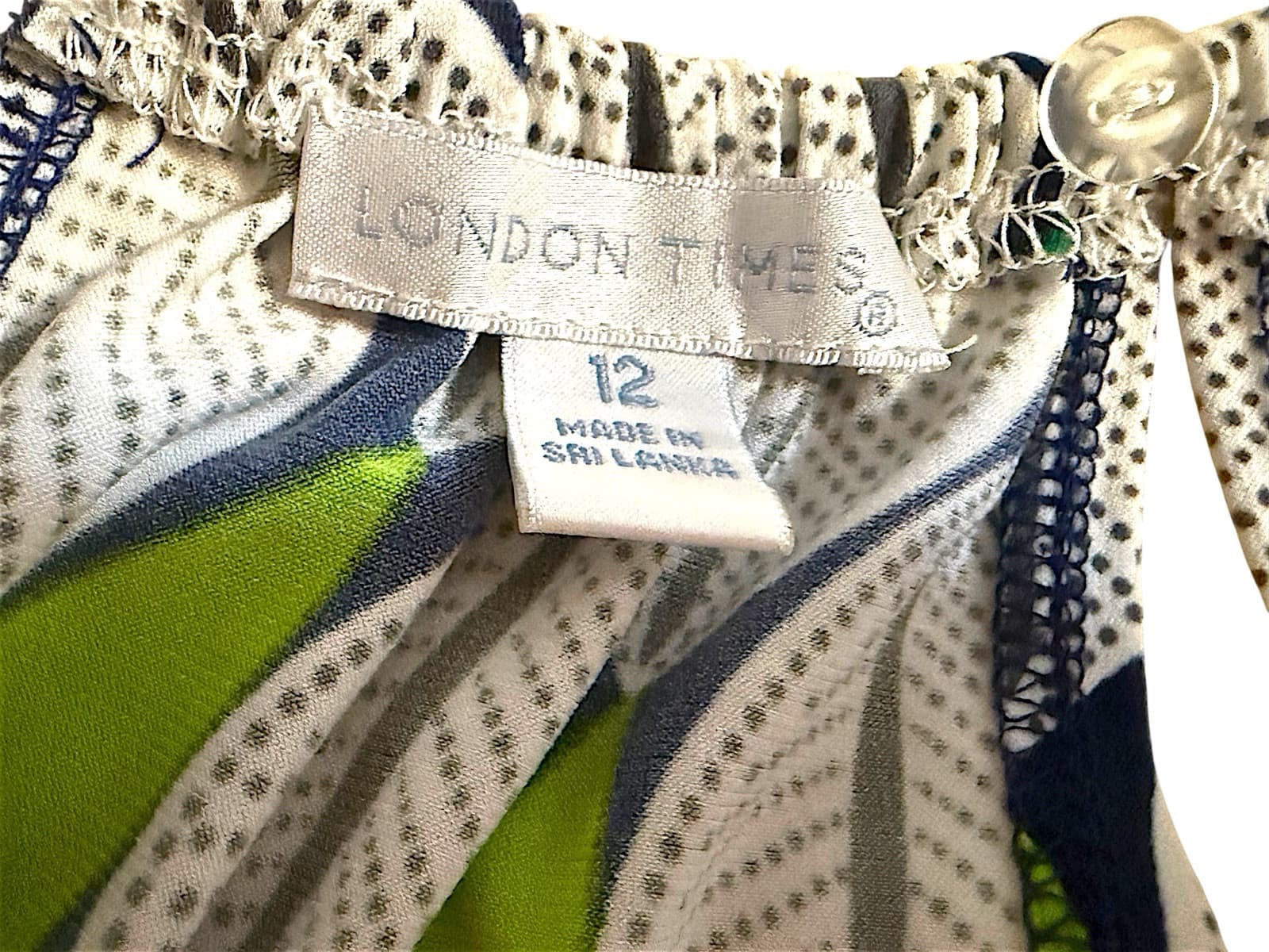 London Times Halter Top Sleeveless Blue &White Floral DesignDress - Thumbnail 6