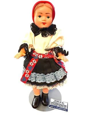 Vintage 8” Czech Folk Doll – Kyjov Costume | Made in Czechoslovakia PVC