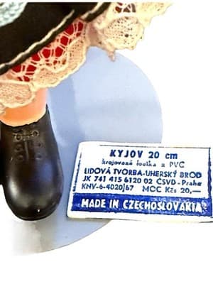 Vintage 8” Czech Folk Doll – Kyjov Costume | Made in Czechoslovakia PVC - Thumbnail 3