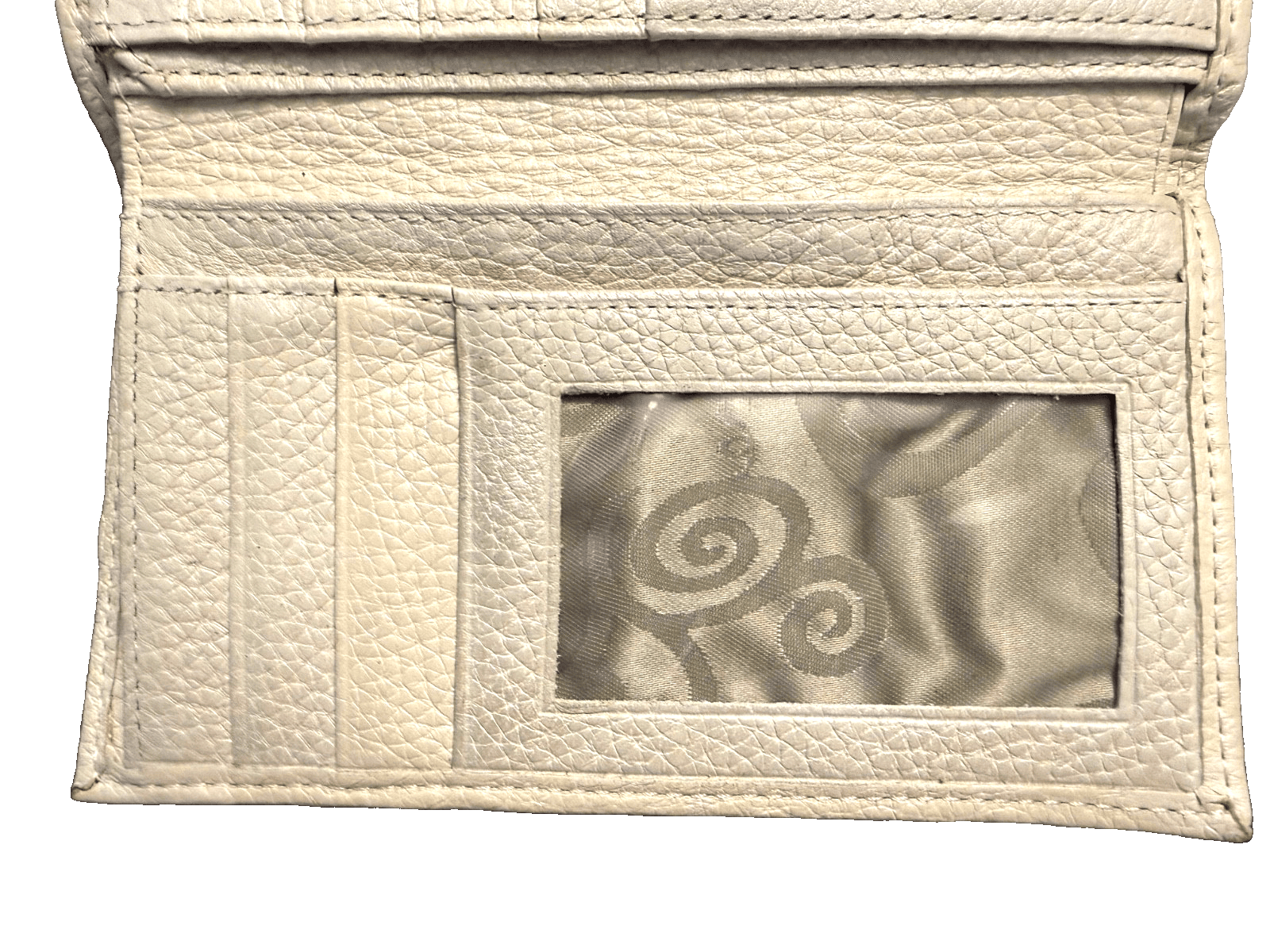 Brighton Cream Leather Crossbody Organizer Wallet Purse Woven Trim Bag - Thumbnail 11