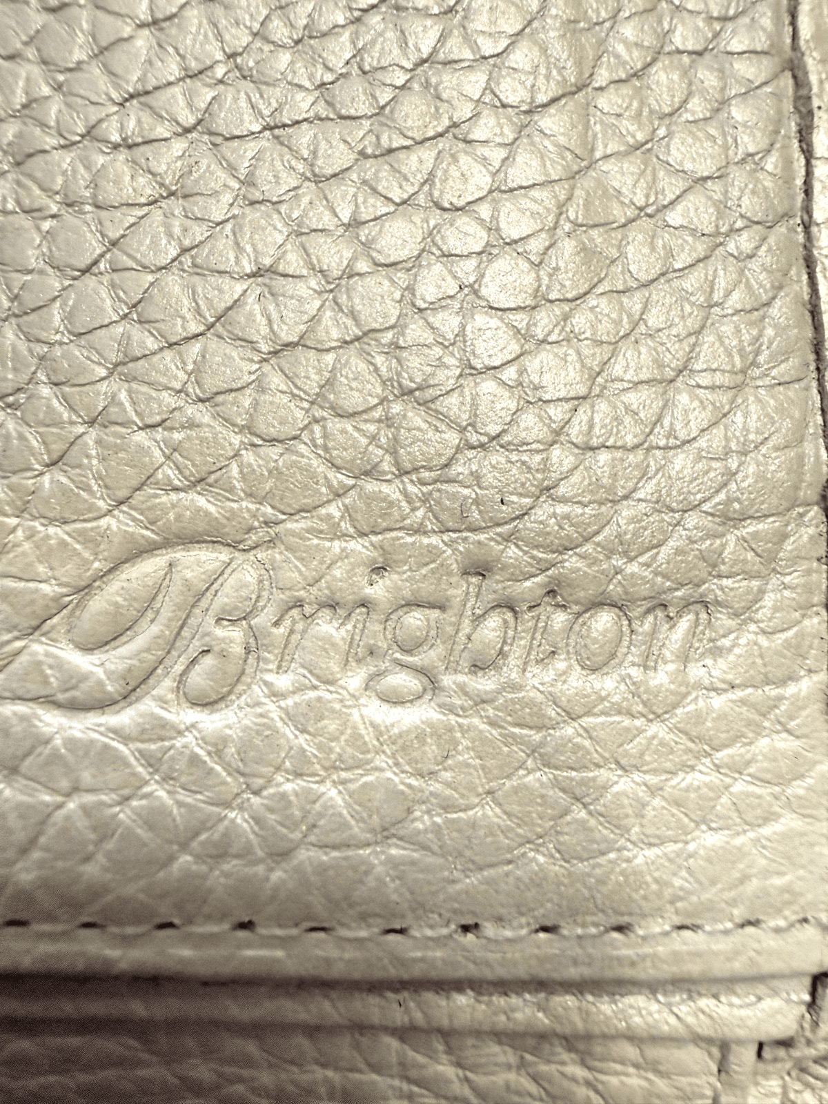 Brighton Cream Leather Crossbody Organizer Wallet Purse Woven Trim Bag - Thumbnail 9