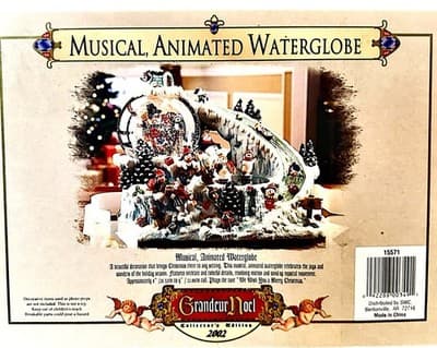 Grandeur Noel Collector Edition Musical Animated Waterglobe Santa Workshop - Thumbnail 2