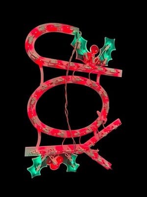 1999 Impact Plastics JOY Lighted Christmas Silhouette Indoor Outdoor Decor - Thumbnail 6