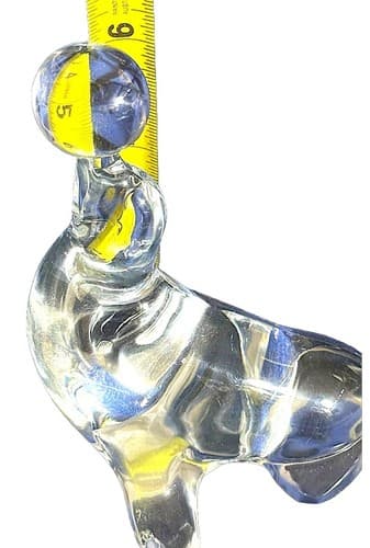 Art Glass Seal Figurine with Ball Paperweight Clear and Frosted 6 Inch Decor - Thumbnail 6