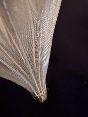 Pair of Victorian-Style Mesh Finial Ornaments – Gold & Ivory – 7” Set of 2 - Thumbnail 3
