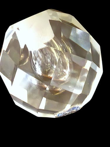 Vintage IW Rice & Co Crystal 4”Clear Glass Hand Cut Faceted Perfume Bottle Japan - Thumbnail 3
