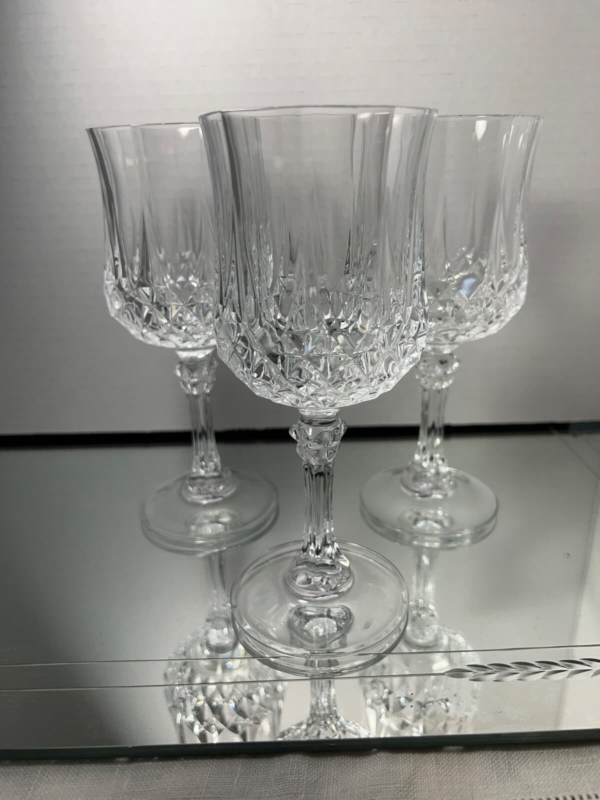 Vintage Cristal d’Arques Longchamp Wine Glasses S/3 - Thumbnail 3