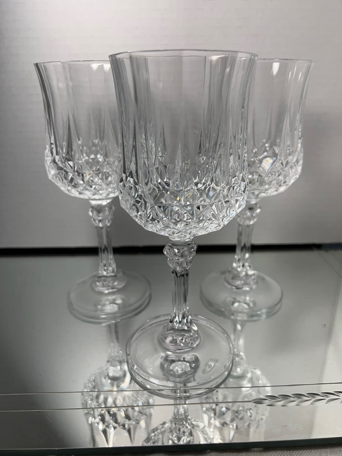 Vintage Cristal d’Arques Longchamp Wine Glasses S/3 - Thumbnail 4