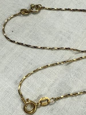 Italian 925 Gold Wash Layered Necklace Set Sapphire Vermeil 3pc - Thumbnail 6