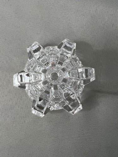 Vintage ISTID( Ice Age) Crystal Taper Candle Holders By Hadeland Norway Set Of 2 - Thumbnail 3