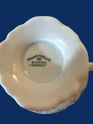 J Haviland Bavaria Blue Garland Tea Set Teapot 3 Cups Saucers - Thumbnail 11