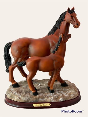 Rare Vintage Monti Pierie Alabastrie Horse Sculpture