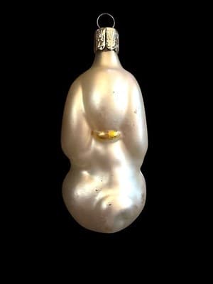 Vintage Czech Republic Glass Dog Ornament 3” Hand Blown Hand Painted - Thumbnail 2