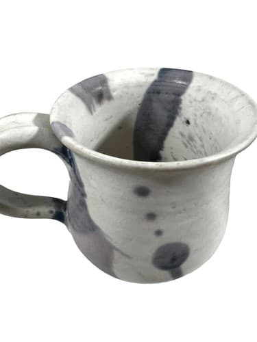 Vintage 1977 Hand Thrown Signed Pair of Mugs Unique Design Beautiful Finish - Thumbnail 4