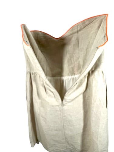 Judith March Dress Sleeveless Rear Zip Embroidered Linen Blend Side Pockets S - Thumbnail 6