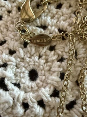 Chico’s Hammered Gold Tone Circle Pendant Necklace Statement Jewelry - Thumbnail 5