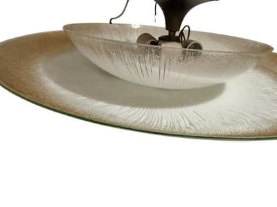 Vintage Lightolier Atomic Starburst Ceiling Light 21” MCM Flush Mount Glass 1950 - Thumbnail 9