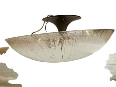 Vintage Lightolier Atomic Starburst Ceiling Light 21” MCM Flush Mount Glass 1950 - Thumbnail 8