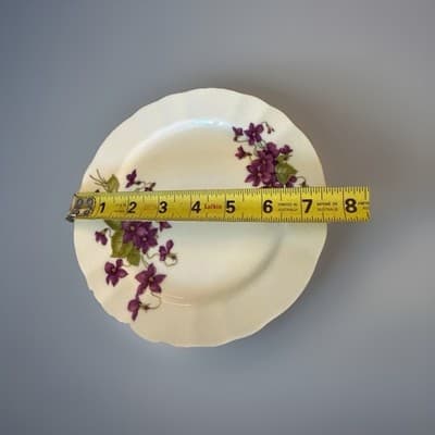 Winterling Bavaria Violet Floral 8" Scalloped Plates Set of 3 - Thumbnail 5
