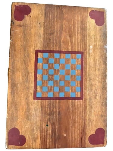 Vintage Handpainted Child’s Wooden Toy Chest - Thumbnail 5