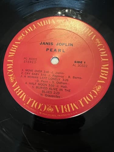 JANIS JOPLIN: Pearl - 1971 Vinyl LP Columbia KC 30322 Me & Bobbie McGee - Thumbnail 3