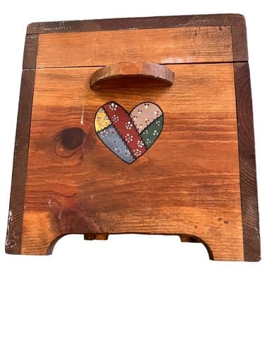 Vintage Handpainted Child’s Wooden Toy Chest - Thumbnail 6