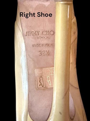 Jimmy Choo Women's Mustard Yellow Patent Leather Platform Pumps - Size 38 ½ - Thumbnail 12
