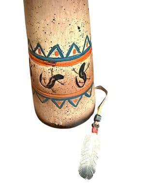 Vintage Southwest Pottery Bells Kokopelli Hand Painted Hanging Pair - Thumbnail 5