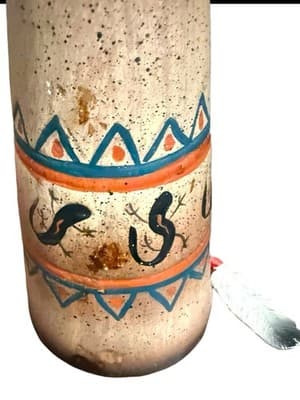 Vintage Southwest Pottery Bells Kokopelli Hand Painted Hanging Pair - Thumbnail 6