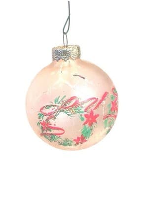 Vintage Rauch Frosted Glass Christmas Ornaments West Germany Set of 4 - Thumbnail 4