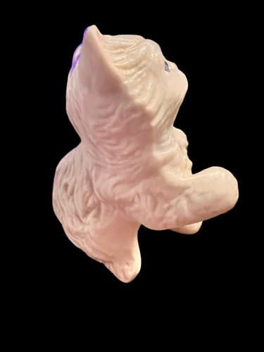 HOMCO Vintage Fluffy White Persian Cat Kitty Figurine With Paw Up #1413 3.5” - Thumbnail 4