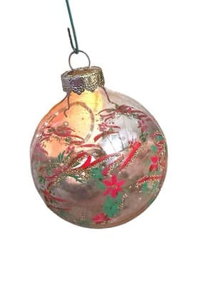 Vintage Rauch Frosted Glass Christmas Ornaments West Germany Set of 4 - Thumbnail 5