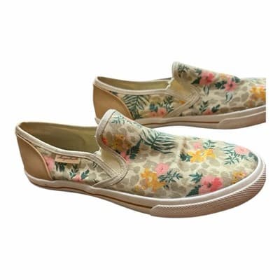 Floral Canvas Slip-On Loafers - Thumbnail 3