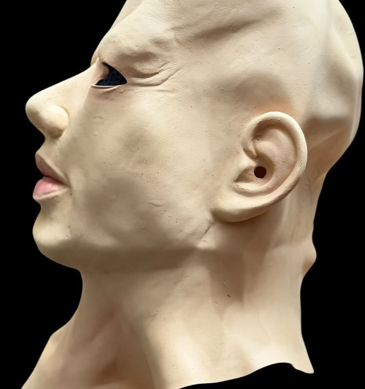 Latex Human Face Mask Blank Horror Prop SFX Head - Thumbnail 3