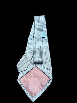 Vintage Versace Silk Tie Made in Italy Gray Navy Designer Necktie - Thumbnail 2