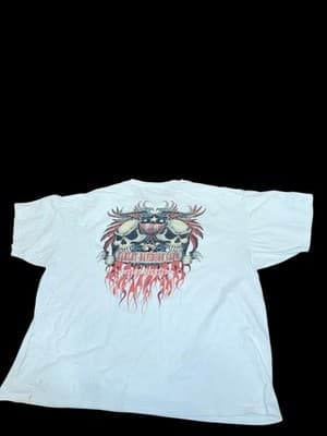 Vintage Harley Davidson Las Vegas Cafe T Shirt 3XL Distressed Biker Tee - Thumbnail 2