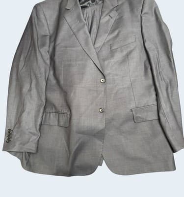 Baroni Executive Navy 2 Button Suit Mens 54R 44x32 Flat Front - Thumbnail 2