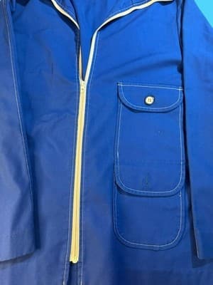 Vintage 70s White Stag Blue Zip-Up Jacket with Contrast Stitching and Safari Poc - Thumbnail 5