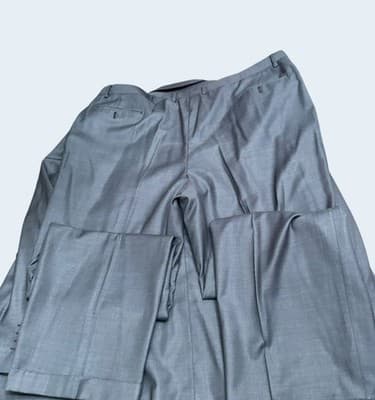 Baroni Executive Navy 2 Button Suit Mens 54R 44x32 Flat Front - Thumbnail 12
