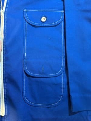 Vintage 70s White Stag Blue Zip-Up Jacket with Contrast Stitching and Safari Poc - Thumbnail 4