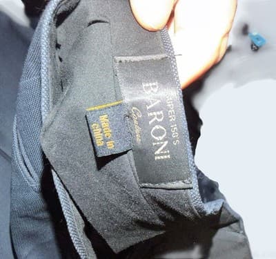 Baroni Executive Navy 2 Button Suit Mens 54R 44x32 Flat Front - Thumbnail 6