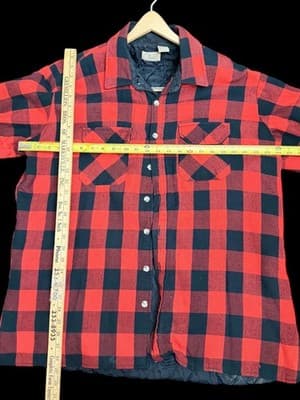 Vintage Sears Buffalo Plaid Quilted Flannel Jacket XL 70s Workwear - Thumbnail 6