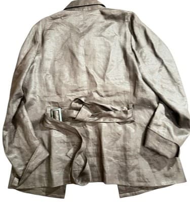 Valerie Stevens 100% Linen Jacket Women’s Size 10 Belted Utility Coat - Thumbnail 2