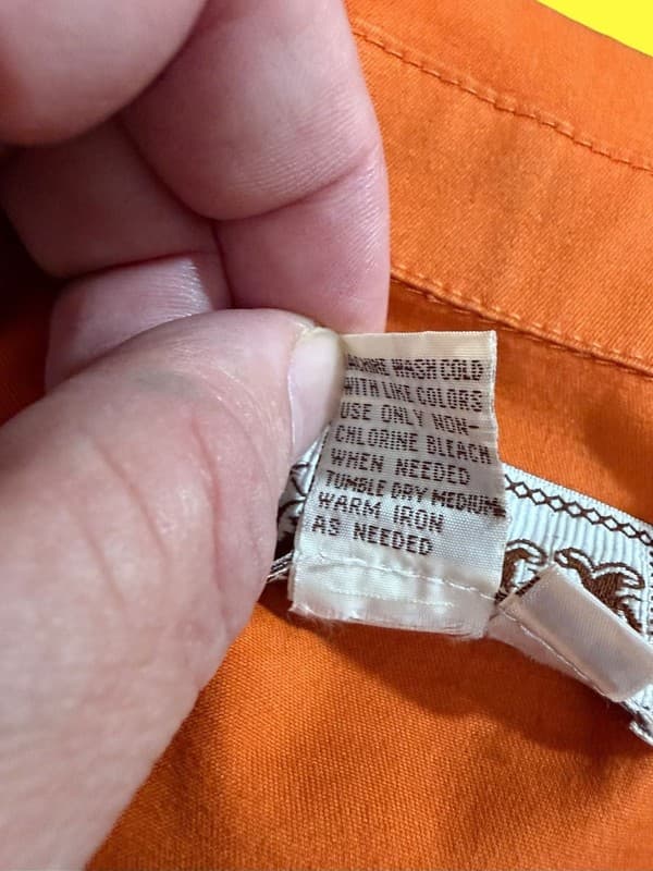 Vintage Y2K AMI Orange Cotton Stretch Trucker Jacket Women’s Small - Thumbnail 4