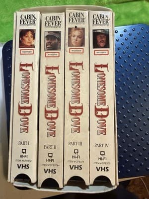 Lonesome Dove VHS COMPLETE 6-HOUR EPIC Western Movie Robert Duvall Danny Glover - Thumbnail 3