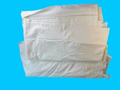 Downlite Hospitality King Bed Set Comforter Flat Sheets Pillow Cases White - Thumbnail 3