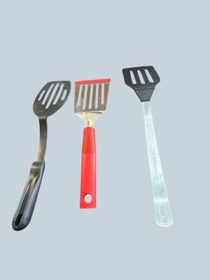 Lot of 3 Slotted Turner Spatulas Pampered Chef Kuhn Rikon AMCO Stainless Steel - Thumbnail 2