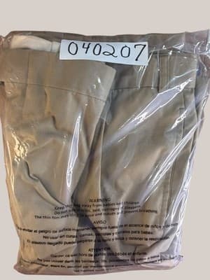 Vintage Pleated Cuffed Khaki Trousers Tan Chino Dress Pants RN 34126 Mens - Thumbnail 3